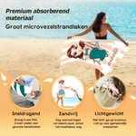 Gepersonaliseerd Sneldrogend Extra Groot Microvezel Strandlaken met Cartoonfiguur en Naam Ideaal voor Strandfeestjes Verjaardagscadeau voor Vrienden