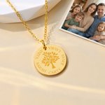 Personligt livsträd-halsband med 1-5 namn Smycken Födelsedag Mors dag-present till mamma Kvinna