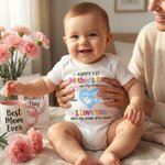 Body personalizzato Happy 1st Mother's Day 100% cotone con nomi Baby Shower Regalo per la festa della mamma per i neonati