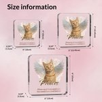 Adorno personalizado de acrílico con foto de mascota y nombre y texto Decoración para el hogar Regalo conmemorativo por simpatía para un amante de las mascotas