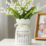 Vaso in ceramica personalizzato con 1-10 nomi Compleanno Regalo per la festa della mamma per la madre Nonna