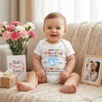 Body personalizzato Happy 1st Mother's Day 100% cotone con nomi Baby Shower Regalo per la festa della mamma per i neonati