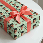 Personalized Face Photo Graduation Cap Wrapping Paper with Name Graduation Party Favor for Graduates Friends