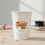 Personalized Thanks for Poppin By Waterproof Stickers with Name Favor Label Graduation Ceremony Party Decor for Graduates