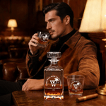 Gepersonaliseerde Graduation Cap Whiskey Decanter met Naam en Jaar Afstudeer Cadeau voor Afgestudeerde Familie Whiskey Lover