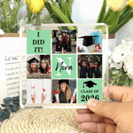 Personalisierte Multi-Color 6 Fotos Quadrat Acryl Plaque mit Namen und Initialen Desktop-Dekor Graduierung Geschenk für Absolvent Freund