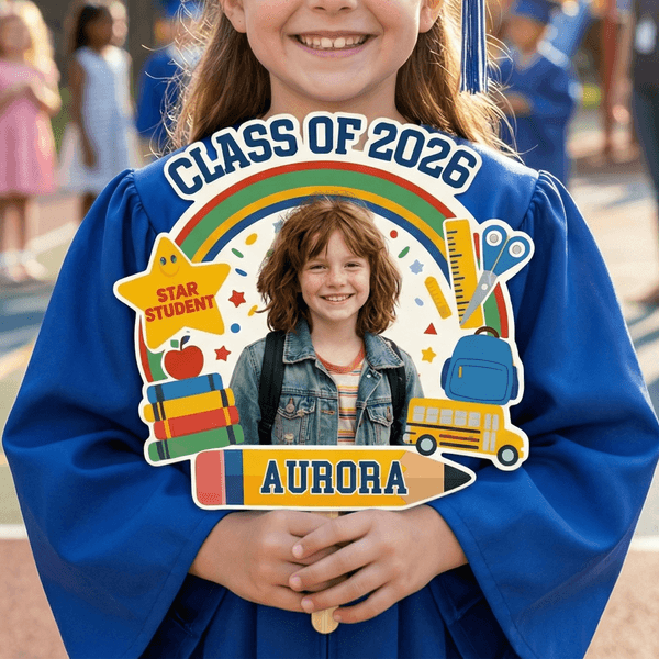 Personalised Class of 2026 Graduation Photo Fan with Name Graduation Ceremony Party Gift for Graduates