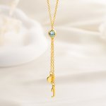 Personalisierte Birthstone Herz Anhänger Halskette zarten Schmuck mit anfänglichen täglichen Verschleiß Geburtstag Geschenk für Mama Freundin