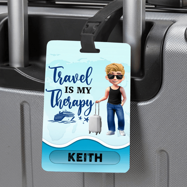 Personalizada 3D Cartoon Travel Personaje Etiqueta de equipaje con nombre Accesorios de viaje Regalo de cumpleaños para la familia Amigos amantes de los viajes