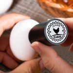 Un sello único para un huevo especial - Sello de huevos personalizado de tinta con nombre texto y año regalo de cumpleaños para familia o criadores