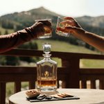 Personalized Lion Cross Man of God Square Whiskey Decanter with Name Birthday Anniversary Gift for Whiskey Lover