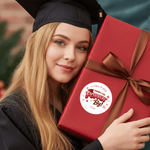 Personalized Thanks for Poppin By Waterproof Stickers with Name Favor Label Graduation Ceremony Party Decor for Graduates