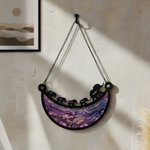 Personalize Elephant Mom and Kids Moon-Shaped Acrylic Suncatcher with Names Window Hanging Home Decor Mother's Day Gift for Mom Grandma