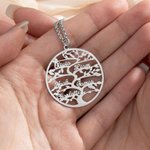 Personalised Tree of Life Tree Necklace with 1-13 Name Family Jewellery Mother's Day BIrthday Gift for Mom Grandma