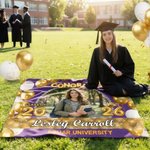 Personligt grattis foto färgglada ballonger glittrande banner med namn och skolnamn Graduation Ceremony Party Gift för klass 2026 Graduates