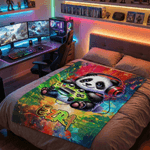 Plaid personnalisé Graffiti Animal Gamer avec nom Décoration d'intérieur Utilisation quotidienne Cadeau d'anniversaire pour Gamers Amis 5