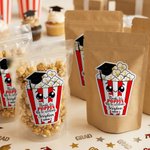 Etiquettes de Popcorn personnalisées avec nom Fête de remise des diplômes Favoris pour les diplômés Amis