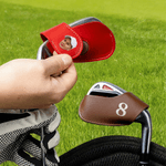 Personalizado Multicolor Cara Foto PU Cuero Magnético Golf Club Head Funda con Número Golf Herramientas Cumpleaños Juego Día Regalo para Jugador de Golf Amante