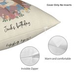 Personalizzato Multi-Color stile piatto foto di gruppo morbido cuscino di copertura con testo in basso Home Decor Regalo per la festa della mamma nonna