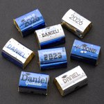 Personalizzato laurea 120 pezzi cioccolato Wrapping adesivi con nome anno scuola nome laurea festa Candy decorazione favore per i laureati