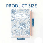 Personifierad Something Blue Vintage Floral A5 Anteckningsbok med namn datum och 200 linjerade sidor Bridal Shower Bröllopsgåva till bruden