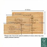 Personalisierte Bibel Verse Kreuz FSC Charcuterie Bambus Schneidebrett mit Namen Housewarming Hochzeit Geschenk für Familie Freunde Christian