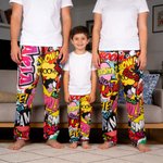Personalized Graffiti-Art Design Kid Woman Man Pajama Pants with Colorful Name and Drawstring Daily Wear Birthday Gift for Kids Family