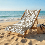 Serviette de plage surdimensionnée personnalisée avec nom - Style de fleur tropical - Cadeau anniversaire vacances pour les aims la famille