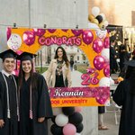 Personligt grattis foto färgglada ballonger glittrande banner med namn och skolnamn Graduation Ceremony Party Gift för klass 2026 Graduates