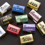 Personalizzato laurea 120 pezzi cioccolato Wrapping adesivi con nome anno scuola nome laurea festa Candy decorazione favore per i laureati