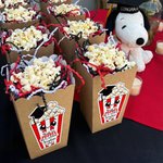 Etiquettes de Popcorn personnalisées avec nom Fête de remise des diplômes Favoris pour les diplômés Amis
