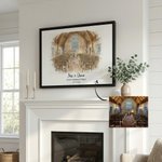 Personalised Watercolour Wedding Venue Portrait Canvas Prints  with Name and Date Home Decor Anniversary Wedding Gift for Couple