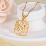 Personalized Dainty Family Tree Necklace with 1-8 Birthstones Exquisite Jewellery Mother's Day Birthday  Gift for Mom Grandma
