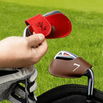 Personalisierte Multicolor PU Leder Monogrammed Zahl Golf Magnetic Golf Club Head Cover Golf Tools Geburtstag Vatertag Geschenk für Golfspieler Liebhaber