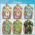 Personlig Hawaiian Style Lemon Theme Face Photo Soft Shirt Beach Party Vacation Födelsedagspresent för familj vänner resor älskare