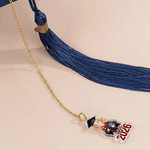 Personalized Glitter Cartoon Character Graduation Cap Charm Tassel Decoration with Name and Year Graduation Gift for Graduates Friends