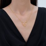 Collana personalizzata con cuore di cavallo con nome Compleanno Festa della Mamma Regalo per l'equitazione per la mamma amante dei cavalli