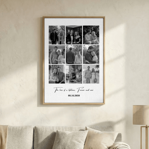 Personalized Watercolor Photo Giclee Canvas Printing Ship from USA Home Decor Anniversary Gift for Friends Family