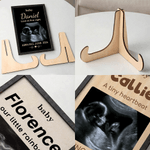 Henkilökohtainen vauva ultraääni valokuva puinen plaketti kehys merkki nimi päivämäärä teksti raskaus Reveal Baby Shower äitienpäivä lahja odottaville äidille