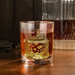 Personlig fiske tema gammeldags 10 oz whiskyglass med navn Daglig bruk farsdag bursdagsgave til menn fiskeentusiaster