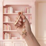Personalised Pearl Bow Beaded Charm Bookmark with Initial Birthday Gift for Book Lovers Bookworms