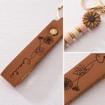 A Flower as Unique as You - Personalized Birth Flower Keychain with Name Gift for Friends & Bridesmaids