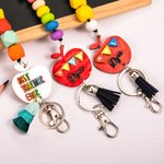 Personalized Cute Apple Lanyard for Id Badges for Teachers Nurse