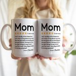 Personalisierte Fünf-Sterne-Rezension 11oz 15oz keramische Kaffeetasse mit Namen Muttertag Geburtstag Geschenk für Mama