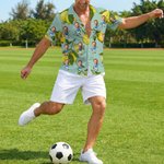 Chemise Personnalisée avec Portrait Photo et Icône de Personnage Style Hawaïen Thème Citron Cadeau Anniversaire pour Famille Amis Amateur de Voyage