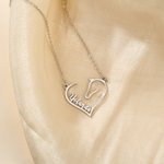 Collana personalizzata con cuore di cavallo con nome Compleanno Festa della Mamma Regalo per l'equitazione per la mamma amante dei cavalli