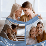 Personalized Best Mom I Love You Ever Soft Throw Blanket with Name and 4 Photos Home Decor Mother's Day Birthday Gift for Mom