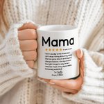 Personalisierte Fünf-Sterne-Rezension 11oz 15oz keramische Kaffeetasse mit Namen Muttertag Geburtstag Geschenk für Mama