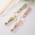 A Flower as Unique as You - Personalized Birth Flower Keychain with Name Gift for Friends & Bridesmaids