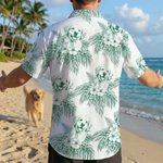 Personalized Retro Pencil Sketch Style Dog Cat Portrait Hawaiian Unisex Shirt Birthday Summer Vacation Gift for Pet Lovers Owners